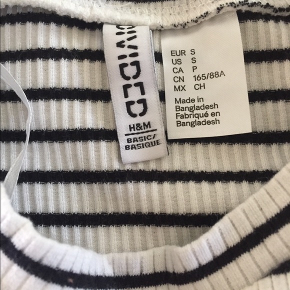 Crop Mock Neck Striped Top - Picture 3 of 3